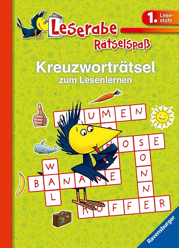 Kreuzworträtsel zum Lesenlernen (1. Lesestufe), grün