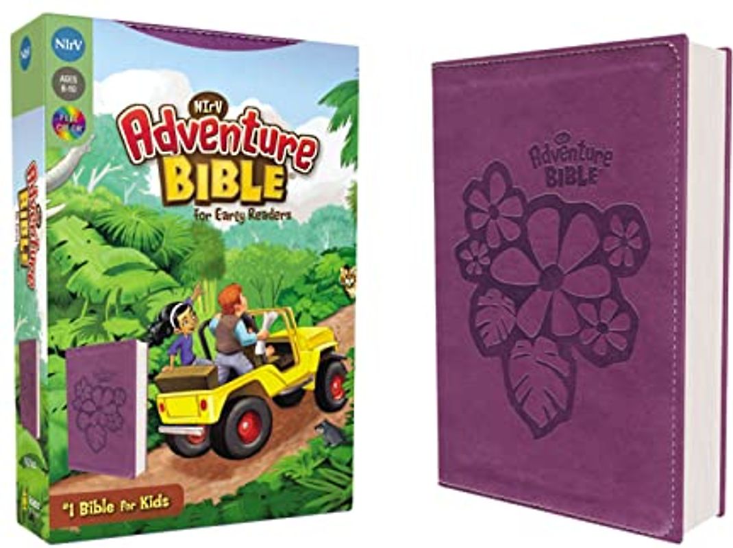 NIrV, Adventure Bible for Early Readers, Leathersoft, Purple, Full Color
