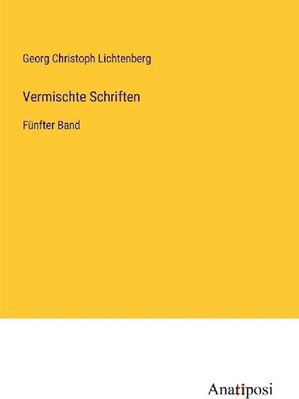 Vermischte Schriften