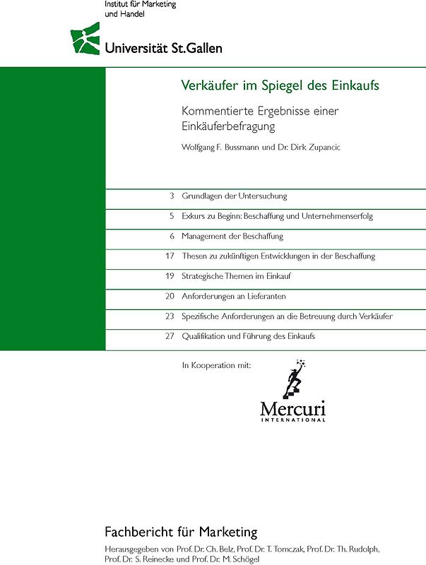 Verkäufer im Spiegel des Einkaufs