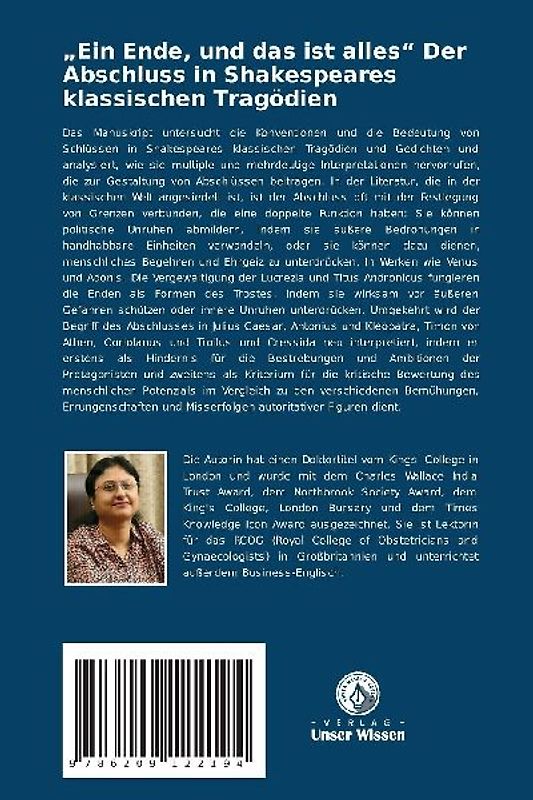 "Ein Ende, und das ist alles" Der Abschluss in Shakespeares klassischen Tragödien