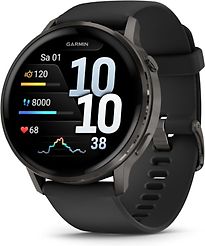Garmin Venu 4 45 mm gris avec bracelet en silicone noir [Wi-Fi]