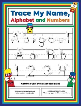 Trace My Name, Alphabet, and Numbers Workbook for Abigael: Letter and Number Tracing with Arrow Guides and Start Dots