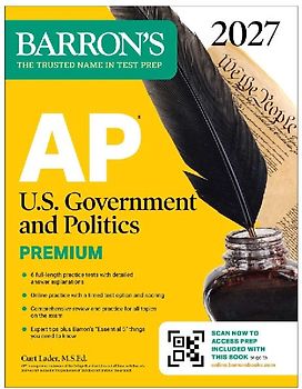AP U.S. Government and Politics Premium, 2027: Prep Book with 6 Practice Tests + Comprehensive Review + Online Practice (Barron's AP Prep)