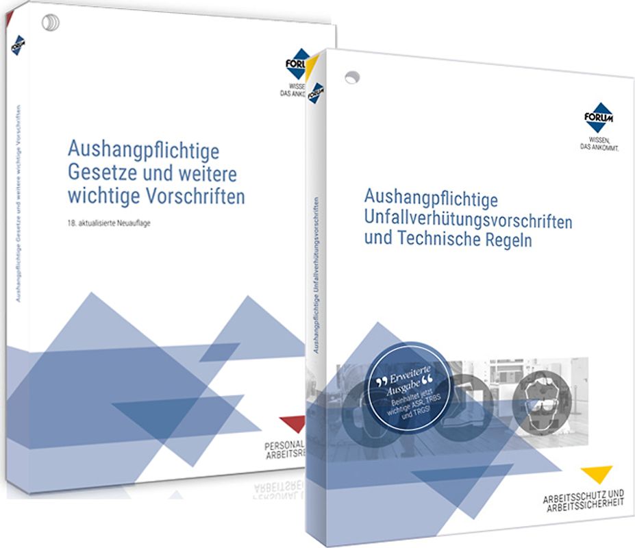 Das Aushangpflichten-Paket für das Gesundheitswesen - Aushangpflichtige Gesetze + Unfallverhütungsvorschriften