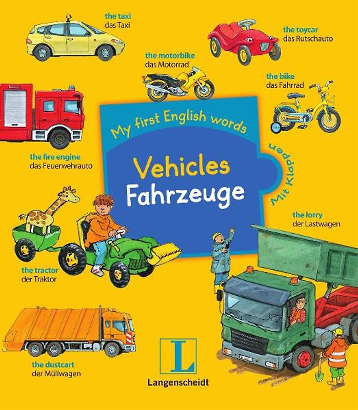 Vehicles - Fahrzeuge. My first English words , Englisch