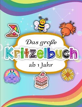 Das große XXL Kritzelbuch ab 1 Jahr - Mädchen Geschenk: Schöne einfache Motive zum Lernen der ersten | Toller Antistress-Zeitvertreib Zum Entspannen