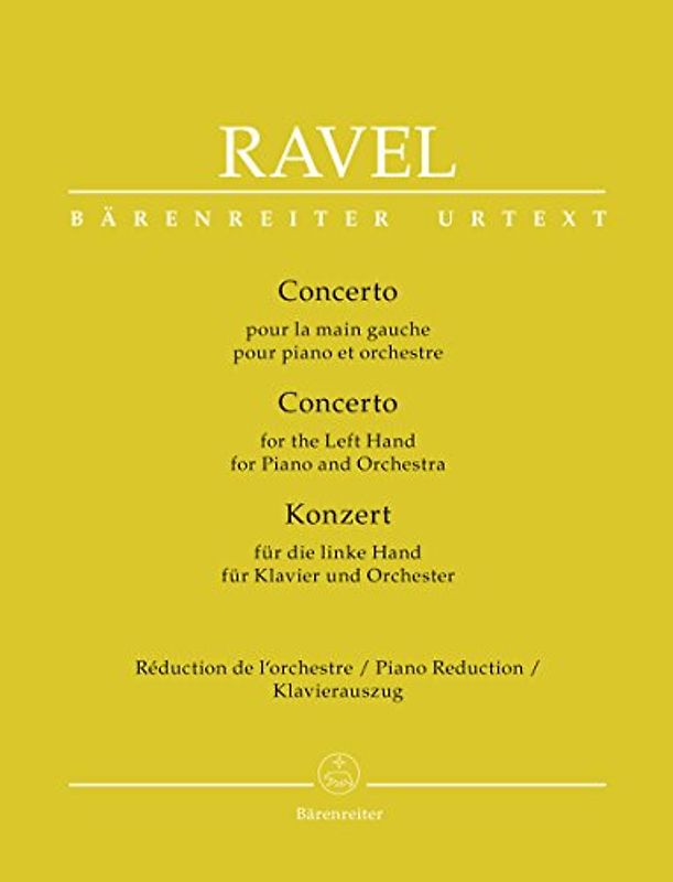 Konzert für die linke Hand für Klavier und Orchester. Klavierauszug mit Stimme, BÄRENREITER URTEXT