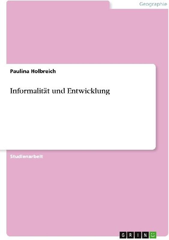 Informalität und Entwicklung