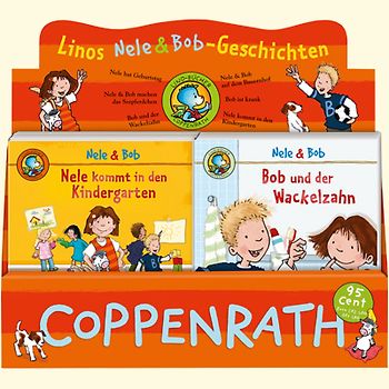 Linos Nele & Bob-Geschichten, Lino-Bücher Box-Nr. 34. Nele hat Geburtstag/ Nele und Bob machen das Seepferdchen/ Bob ist krank/ Bob und der Wackelzahn/ Nele und Bob auf dem Bauernhof/ Nele kommt in den Kindergarten.