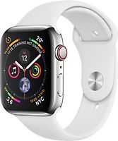 Apple Watch Series 4 44mm caja de acero inoxidable en plata y correa deportiva blanca [Wifi + Cellular]