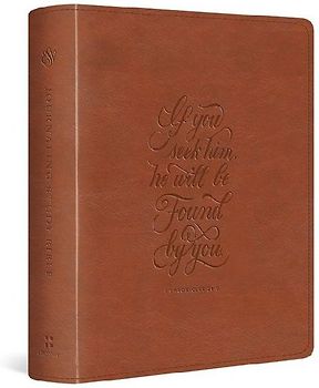 ESV Journaling Study Bible (Trutone, English Saddle, 1 Chronicles 28:9 Design)