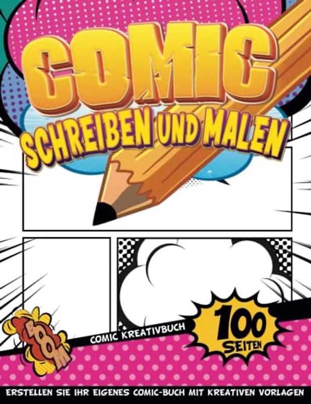 Kreatives Comic Mangas Zeichnen Set: Comic-Bastelbuch Für Mädchen Im Alter Von 7-12 Jahren Mit Kreativen Leeren Streifen, Um Kindern Zu Helfen, Comics Wie Große Künstler Zu Zeichnen