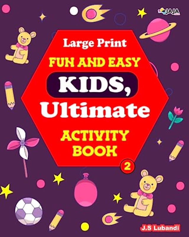 Large Print Fun and Easy Kids Ultimate Activity Book: Vol.2; 5 in 1 Activity book with word search, maze, coloring pages, Sudoku and vocabulary puzzles for kids