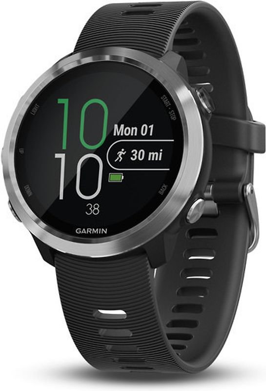 Garmin Forerunner 645 argent et bracelet en silicone noir