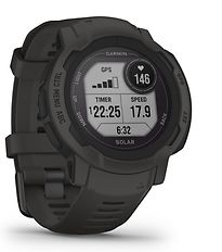 Image of Garmin Instinct 2 45 mm zwart met een zwart siliconen polsband (Refurbished)