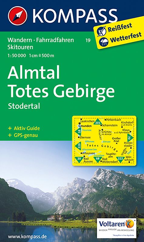 KOMPASS Wanderkarte Almtal - Totes Gebirge - Stodertal