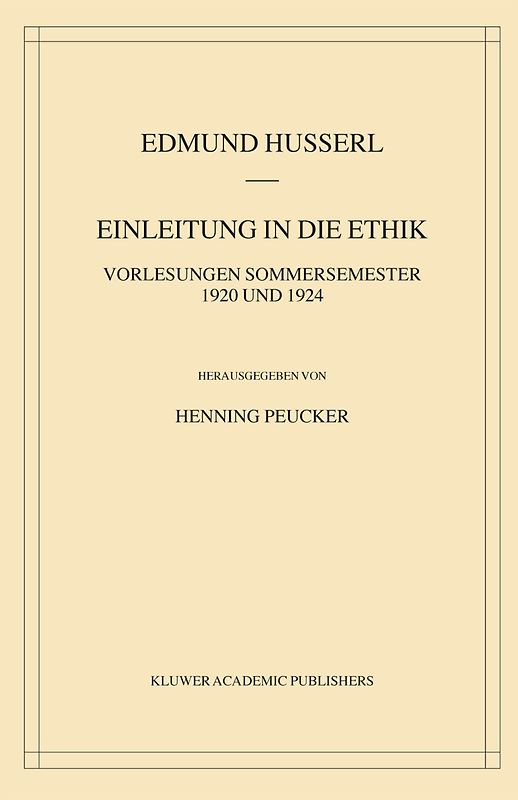 Einleitung in die Ethik