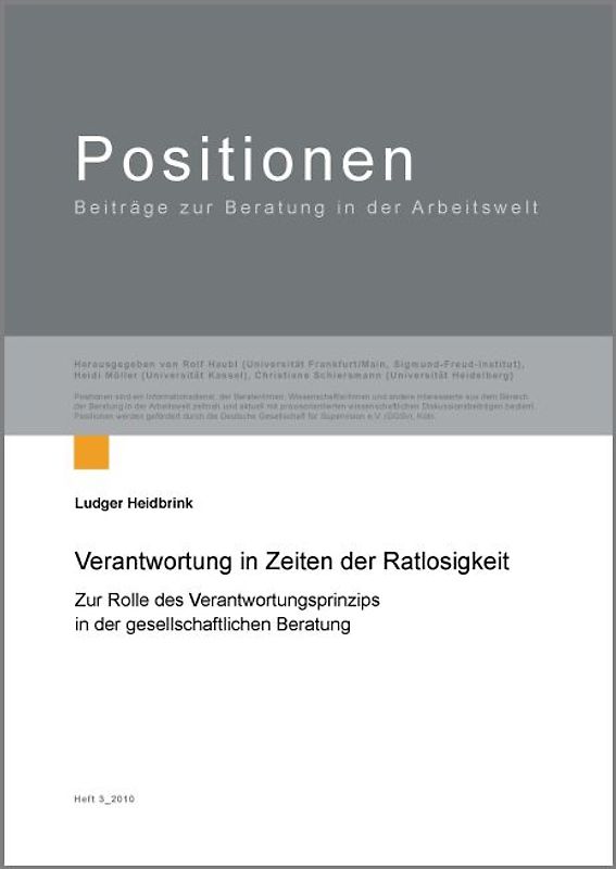 Verantwortung in Zeiten der Ratlosigkeit