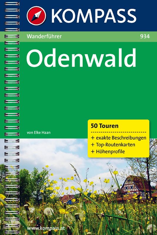 Odenwald. Wanderführer mit 50 Touren mit Höhenprofilen, Tourenkarten und Wandertipps.