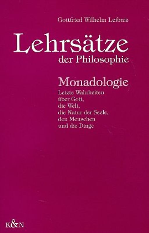 Lehrsätze der Philosophie - Monadologie