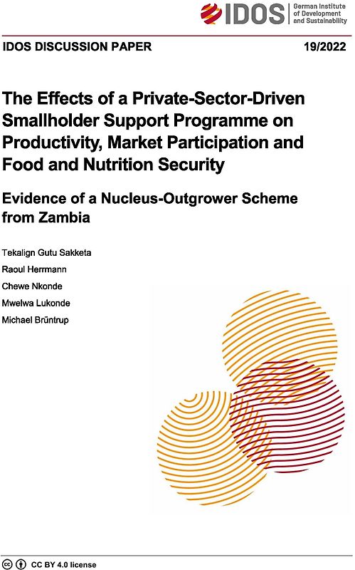 The effects of a private-sector driven smallholder support programme on productivity, market participation and food and nutrition security