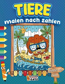 Malen nach Zahlen Tiere kinder ab 4 jahre: Malen nach Zahlen Mädchen und Jungen ab 4 jahre | Malen nach zahlen tiere bunt | Malen nach zahlen tiere ... | Malen nach zahlen wald cartoon Tiere Farben