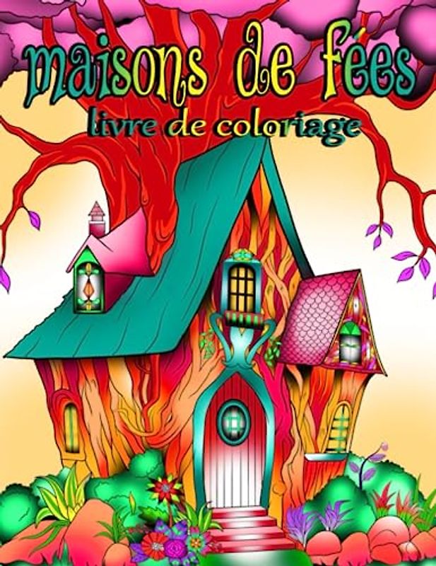 Livre De Coloriage Maison Des fées: livre de coloriage pour adultes avec de belles maisons fantastiques dans différents styles