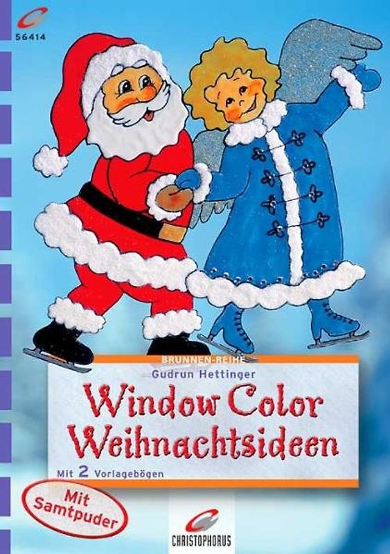 Window Color Weihnachtsideen. Mit Samtpuder. Mit 2 Vorlagebögen