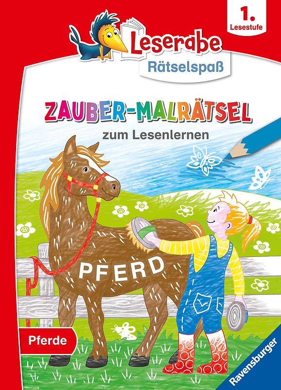 Leserabe Rätselspaß - Zauber-Malrätsel zum Lesenlernen: Pferde (1. Lesestufe)