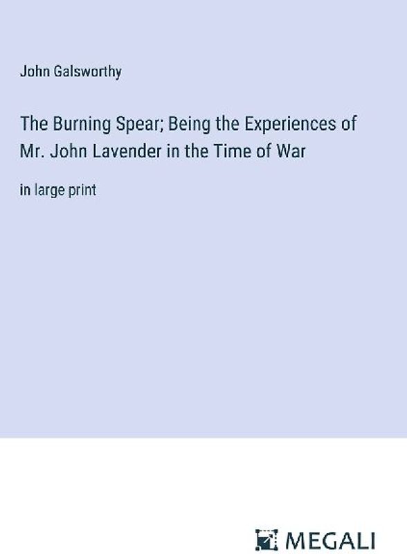 The Burning Spear; Being the Experiences of Mr. John Lavender in the Time of War