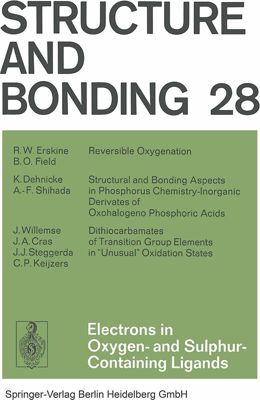 Electrons in Oxygen- and Sulphur Containing Ligands