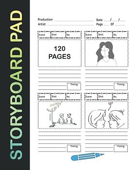 STORY BOARD PAD: Blank Storyboard Sketchbook Pad for Filmmakers, Directors and Producers