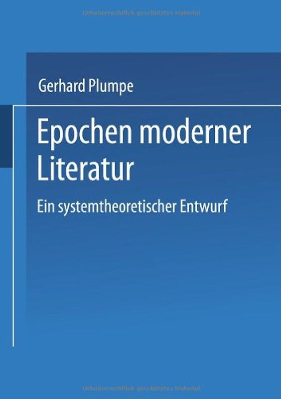 Epochen moderner Literatur