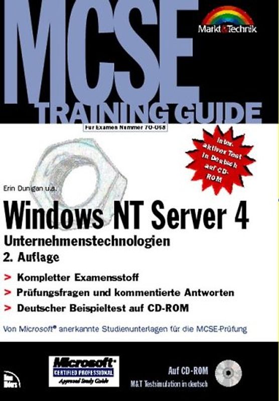 Windows NT Server 4 Unternehmenstechnologien. Kompletter Examensstoff, Prüfungsfragen und Antworten, Deutscher Beispieltest auf CD-ROM