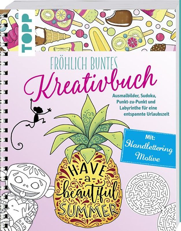 Fröhlich buntes Kreativbuch