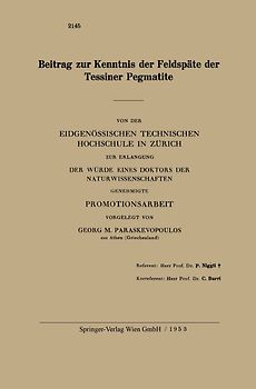 Beitrag zur Kenntnis der Feldspäte der Tessiner Pegmatite
