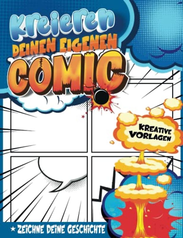 Comic Kreatives Für Jungs: Papier-Autofahrt-Aktivitäten Für Kinder, Um In Einer Leeren Comic-Buch-Vorlage Eifrig Aufzuzeichnen Und Erinnerungen Aufzuzeichnen