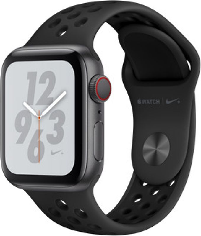 Apple Watch Nike+ Series 4 40 mm Boîtier en aluminium gris sidéral avec Bracelet Sport Nike Anthracite/Noir [Wifi + Cellular]