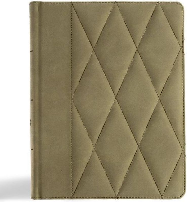 CSB Notetaking Bible, Large Print Edition, Sage Suedesoft Leathertouch Over Board