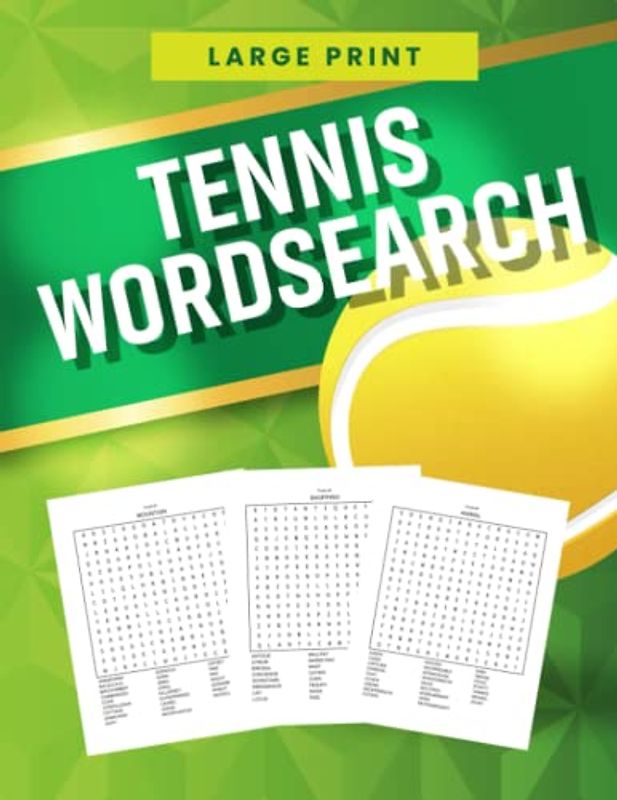 Tennis Wordsearch For Adults: Word Games About Tennis For Adults Teens
