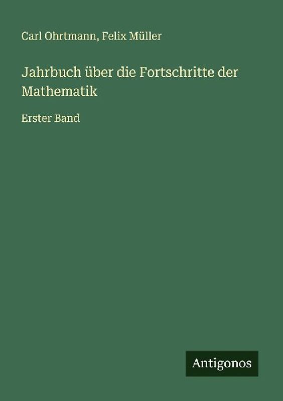 Jahrbuch über die Fortschritte der Mathematik