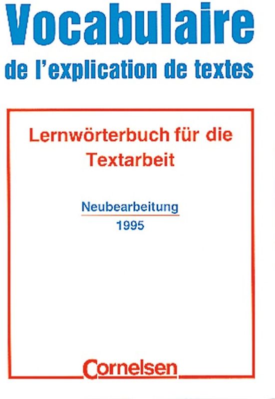 Vocabulaire de l'explication de textes