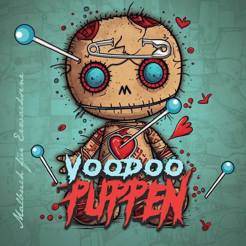 Voodoo Puppen Malbuch für Ewachsene