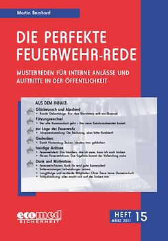 Die perfekte Feuerwehr-Rede Heft 15