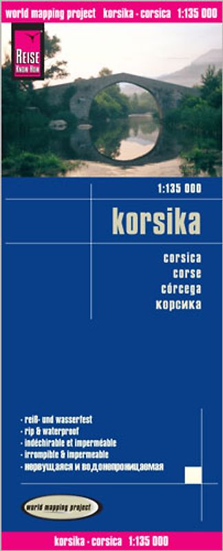 Reise Know-How Landkarte Korsika / Corsica (1:135.000)