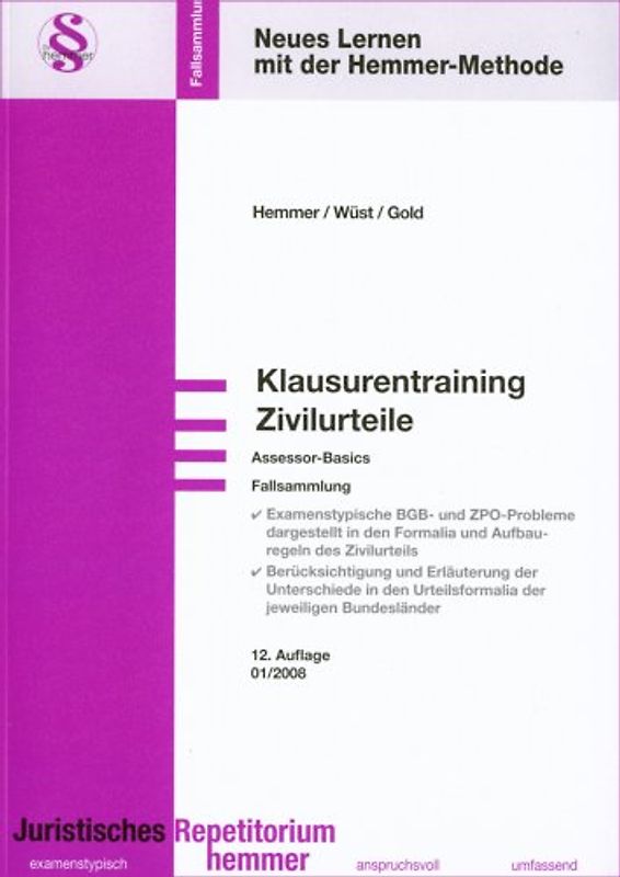 Assessor Basics Klausurentraining Zivilurteile