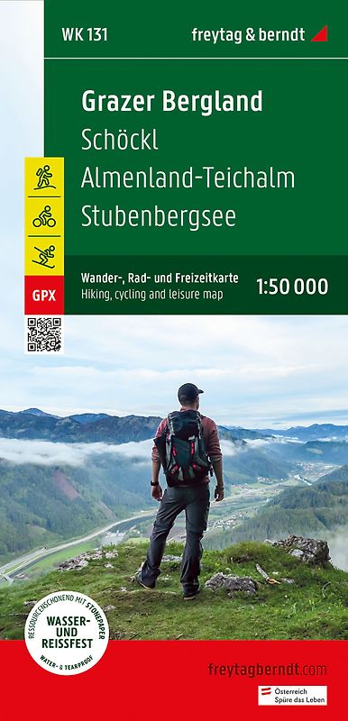 freytag & berndt Wanderkarte WK 131 Grazer Bergland, Schöckl - Almenland-Teichalm - Stubenbergsee 1:50.000