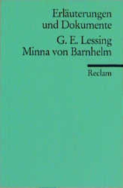 Minna von Barnhelm (Erl. u.Dok.)