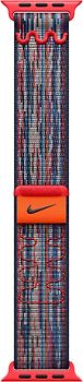 Apple Watch 42 mm geweven Sportbandje van Nike blauw/rood